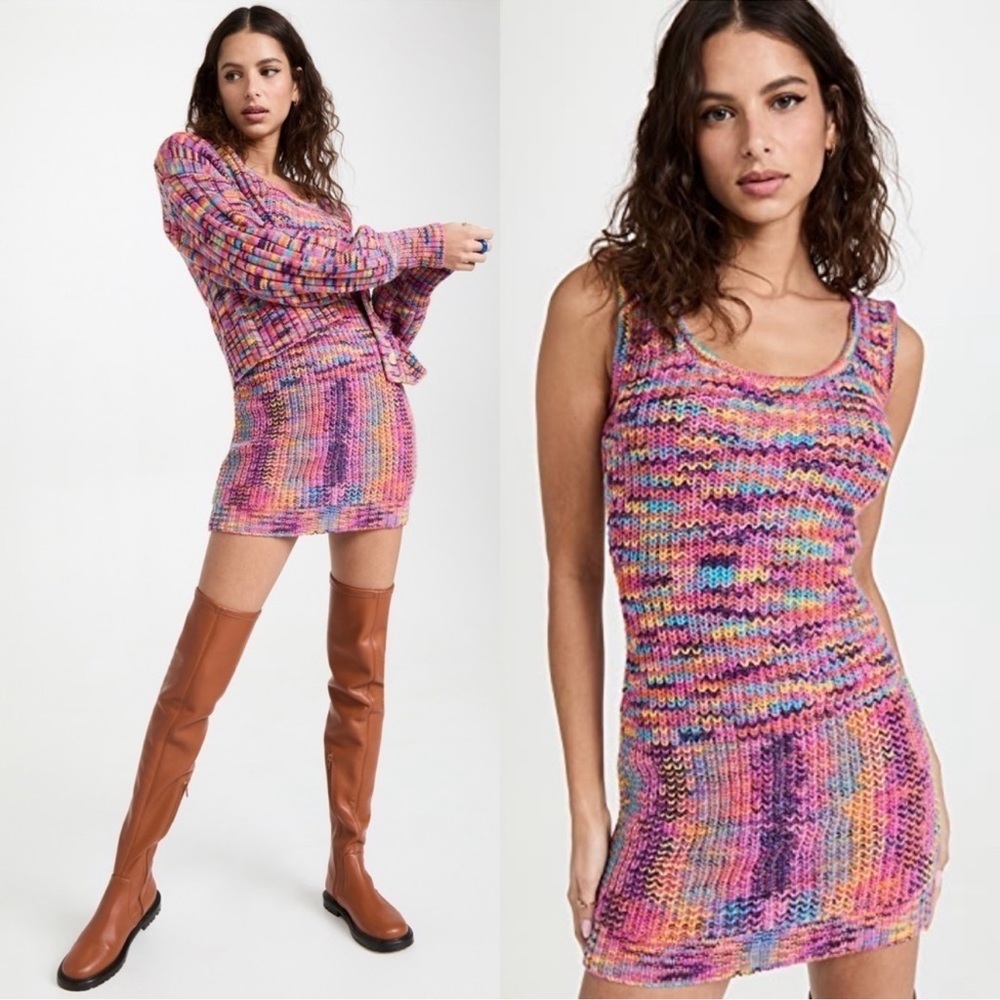 Staud Gardenia Melange Mini Tank Knit Dress NWT - Picture 3 of 7